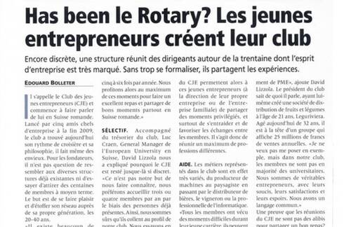 Has been le Rotary? Les ieunes entrepreneurs créent leur club
